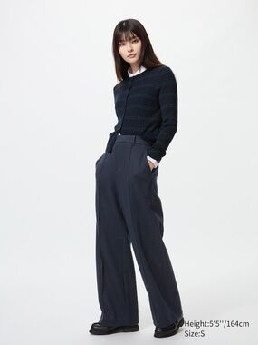 UNIQLO Brushed Jersey Wide Leg Pants Dark Gray | XS | Unisex